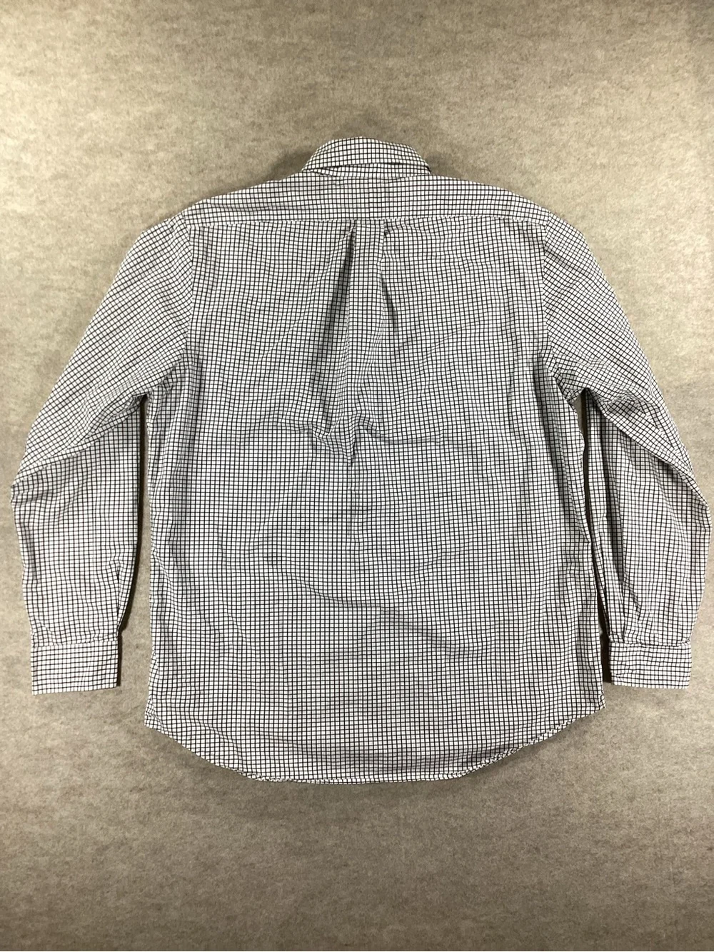 Ralph Lauren Blue & White Check Button-Down Dress Shirt